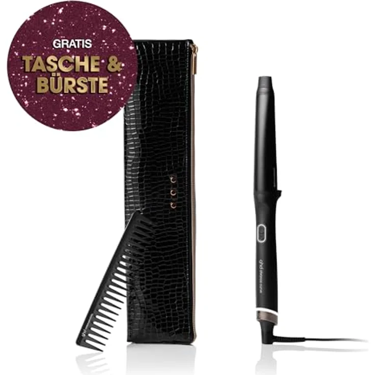 ghd Chronos Curve Conical Wand, Lockenstab Geschenkset mit Detangling Comb, Hitzeschutz-Tasche und Styling-Handschuh – Bild 5