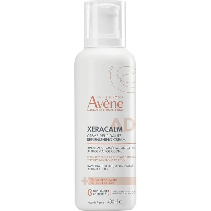 Pierre Fabre Dermo Kosmetik XERACALM Adrelipidisierende Creme, 400 ml, nährt und regeneriert trockene Haut, für Kinder und Herren