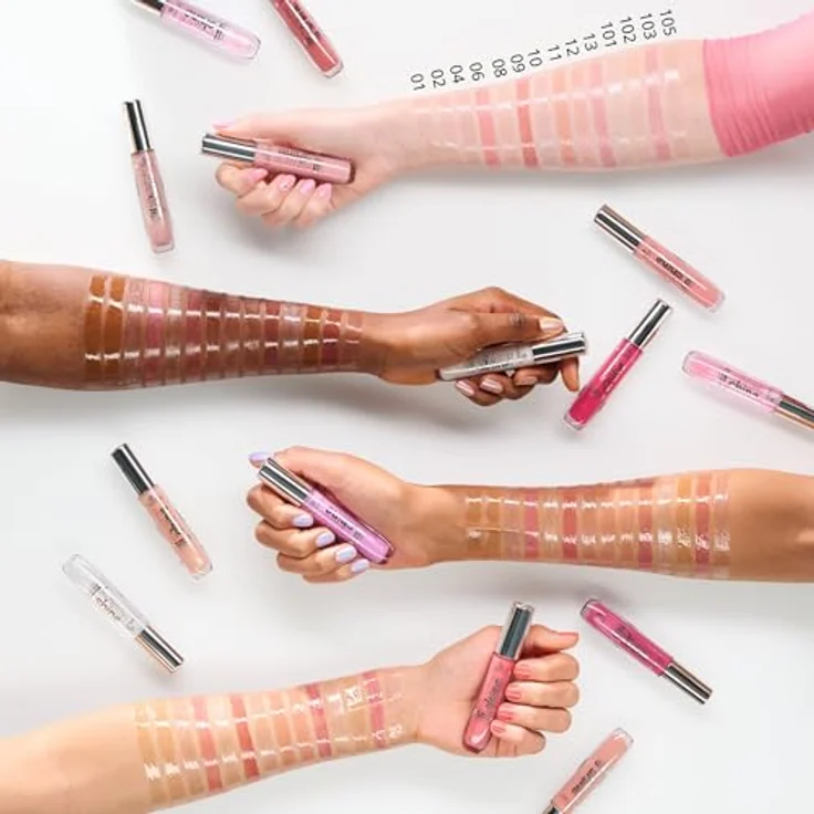 essence extreme shine volume lipgloss, Lip Gloss, Nr. 101 Milky Way, transparent, vergrößernd, strahlend frisch, glänzend, transluzent, vegan, ölfrei, ohne Alkohol (5ml) – Bild 4