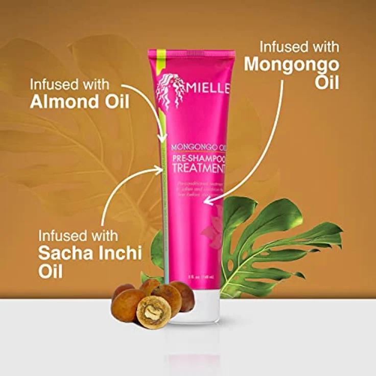 Mielle Organics Mongongo Oil Pre-Shampoo Treatment, 148 ml, Pflegeöl für alle Haartypen, Weiß – Bild 4