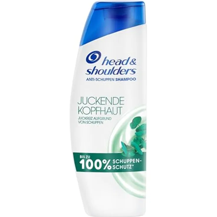 Head & Shoulders Juckende Kopfhaut Anti-Schuppen-Shampoo 300ml, Eukalyptus, 100% Schuppenschutz, Recyceltes Plastik, Sauberes Frischegefühl