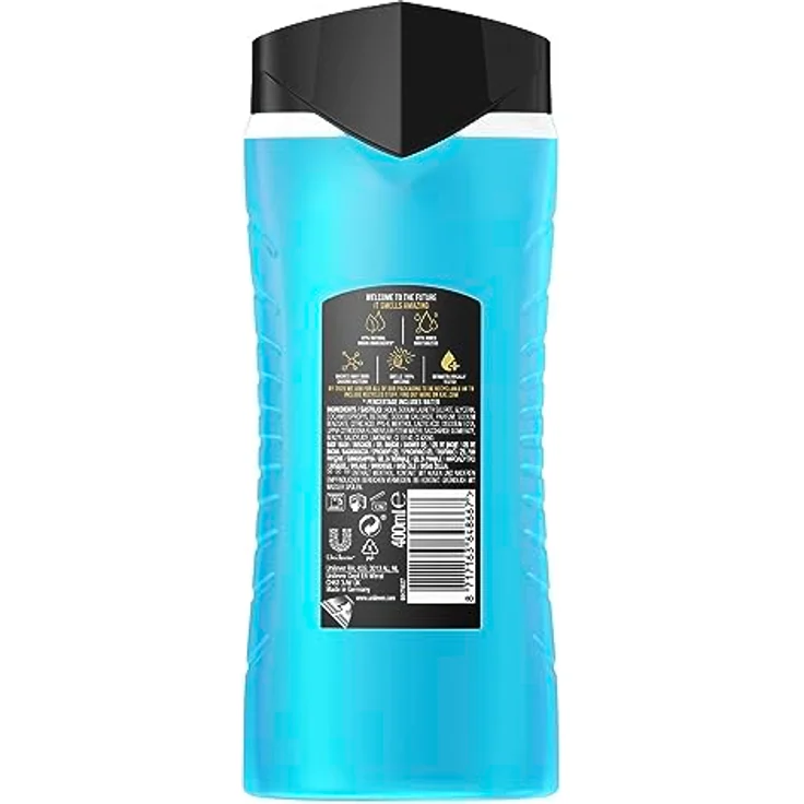 Axe 3-in-1 Duschgel & Shampoo Ice Chill XL für Körper, Gesicht und Haar mit gefrorener Minze und Limone - 3x 400 ml – Bild 2
