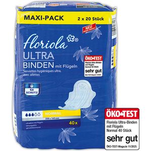 Bild für Floriola Ultra-Binden mit Flügeln – 40 Stück