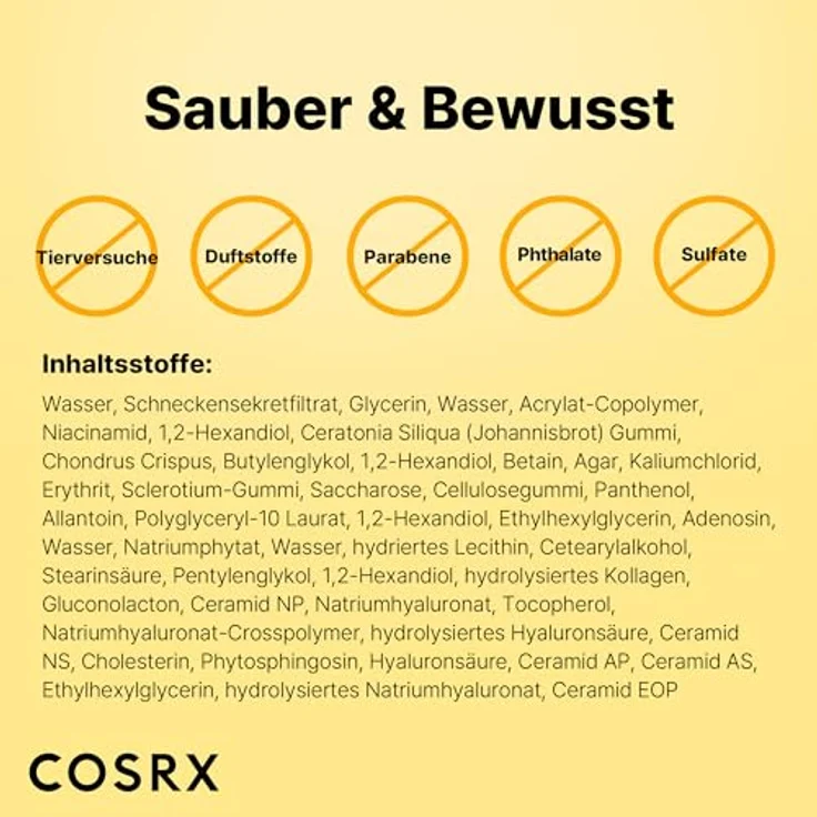 Cosrx Advanced Snail Mucin Glass Glow Hydrogel Mask, 3er-Set (34 g), intensiv hydratisierende Gesichtspflege, Glass Skin-Finish, Anti-Aging, für alle Hauttypen – Bild 7