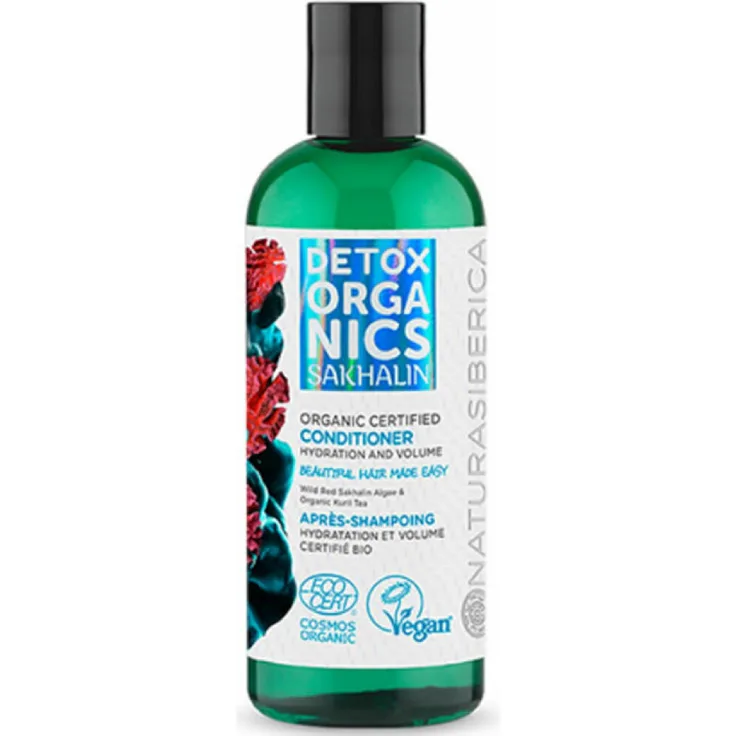 Natura Siberica Sakhalin Organic Certified Hydration And Volume Conditioner 260ml, bändigende Pflege für alle Haartypen, verbessert die Kämmbarkeit