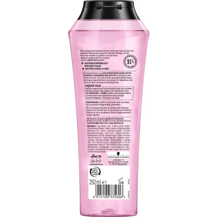 GLISS KUR Haarshampoo GLISS KUR Haarshampoo Liquid Silk Haarshampoo 250 ml – Bild 2