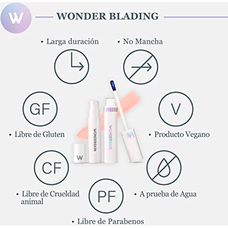 WONDERSKIN Wonder Blading Lip Stain Kit, Peel-off-Lippenstift + Aktivator, langanhaltende Farbton Adore, 4 ml – Bild 3