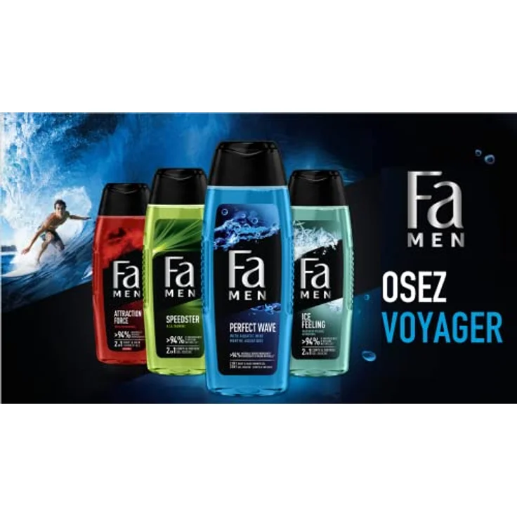 Fa Men – Duschgel für Herren – Extreme Cool – pH-neutral für die Haut – dermatologisch getestet – Flasche mit 250 ml – Bild 5