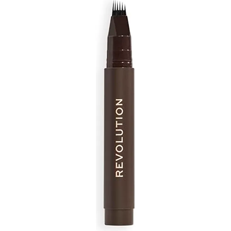 Revolution Instant Brow Hair Pen, Präzisions-Applikator für haarähnliche Striche, langanhaltender Augenbrauenstift in Dunklem Braun, tierversuchsfrei & vegan, 1,8 ml
