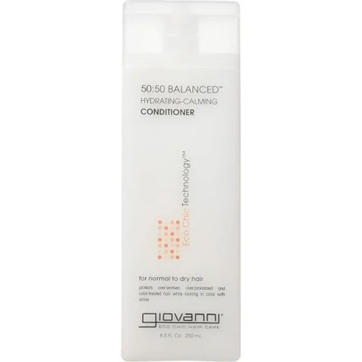 Giovanni 50:50 Balanced Hydrating-Calming Conditioner, feuchtigkeitsspendend und revitalisierend, 250 ml Pumpenflasche