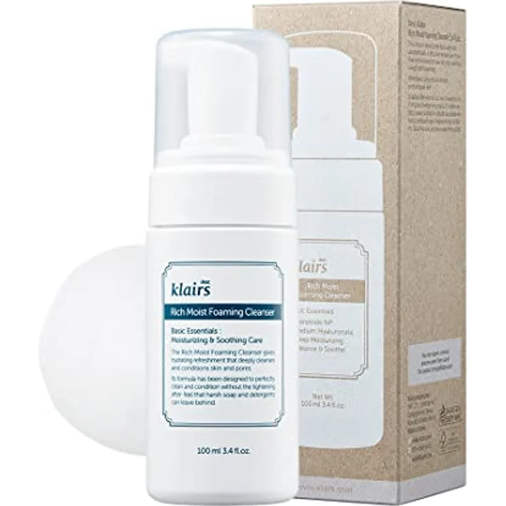 Dear Klairs Rich Moist Foaming Cleanser Reinigungsschaum 100 ml mit reinigender Wirkung – Bild 2