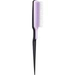 Tangle Teezer Back Combing Black/Lilac, Haarbürste mit kühlendem und bequemem Design, langlebig und flexibel