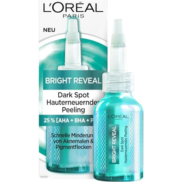 L'Oréal Paris Bright Reveal Dark Spot Peeling - Reduziert Pigment- & Aknemalen schnell, verfeinert die Hautstruktur mit Niacinamid & AHA, 25 ml – Bild 1