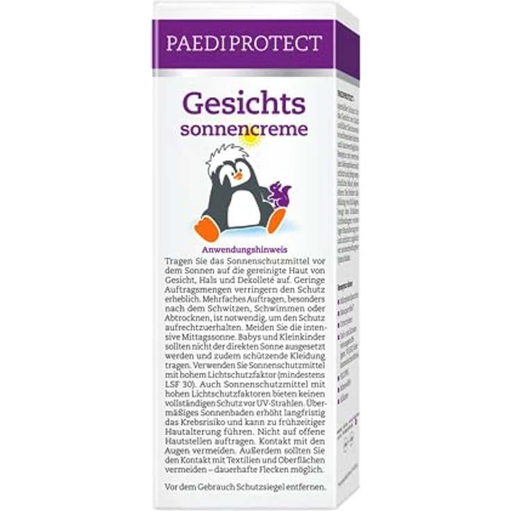 PAEDIPROTECT Gesichtssonnencreme LSF 50+ 30 ml, Sonnencreme Gesicht 50 unterstützt Kollagenbildung, Sonnenschutz parfümfrei, face sunscreen ohne Mikroplastik mildert Hautirritationen, vegan – Bild 4