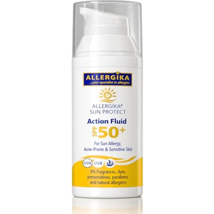 ALLERGIKA SUN Protect Action Fluid LSF 50+, 50 ml Sonnencreme mit hohem UVA- und UVB-Schutz, geeignet für empfindliche Haut – Bild 2