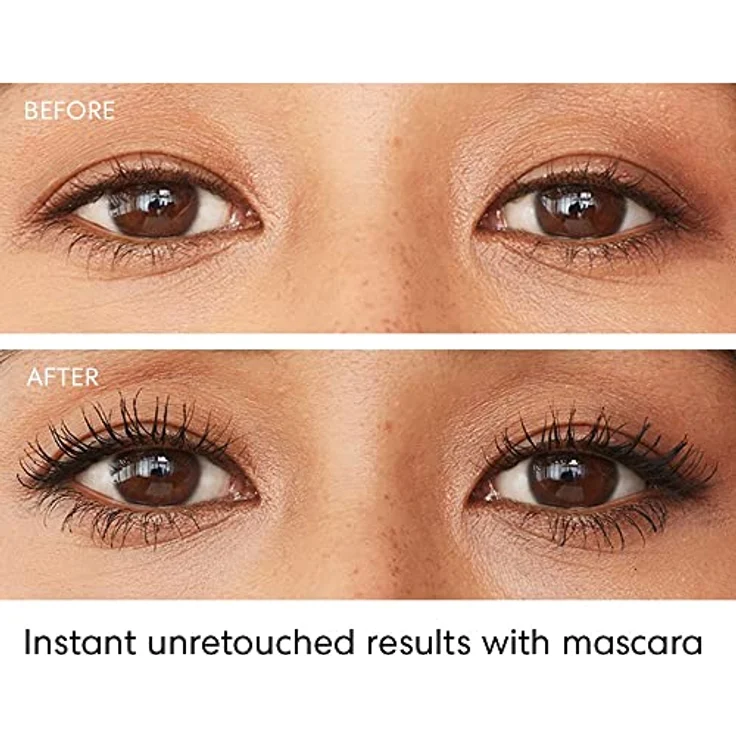 bareMinerals Strength & Length Serum-Infused Mascara, tiefschwarz, 8 ml, stärkende Pflanzenformel mit 3-in-1 Paddle Brush – Bild 2