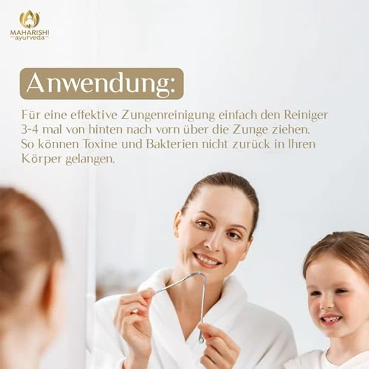 Maharishi Ayurveda Zungenreiniger Edelstahl, für ein strahlend sauberes Lächeln – Bild 7