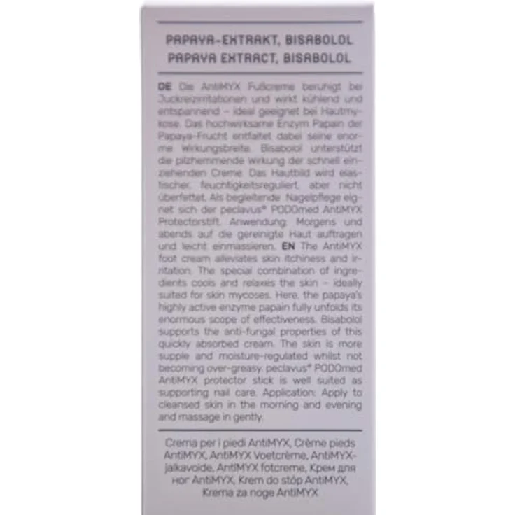 Peclavus PODOmed AntiMYX Fußcreme, 100 ml für wirksame Fußpflege gegen Mykosen – Bild 4