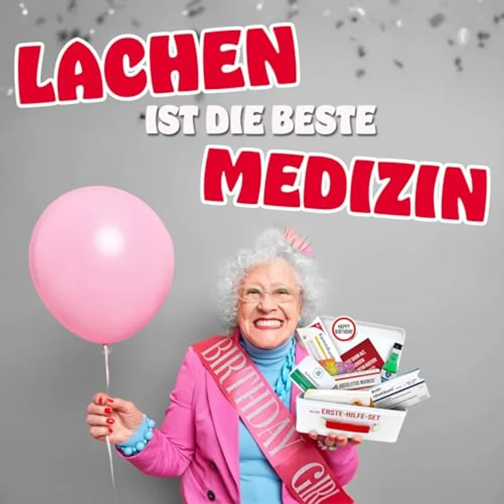 Longfair Erste Hilfe Set Geschenk-Box, witziger Sanikasten mit 8 Teilen, Spaßgeschenk zum 30. Geburtstag, realistisches Design und lustige Sprüche – Bild 5