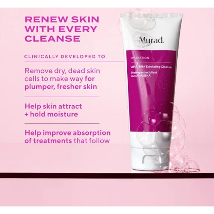 Murad AHA/BHA Exfoliating Cleanser, Gesichtsreinigung, Reinigungspeeling, 148 ml, für alle Hauttypen – Bild 2