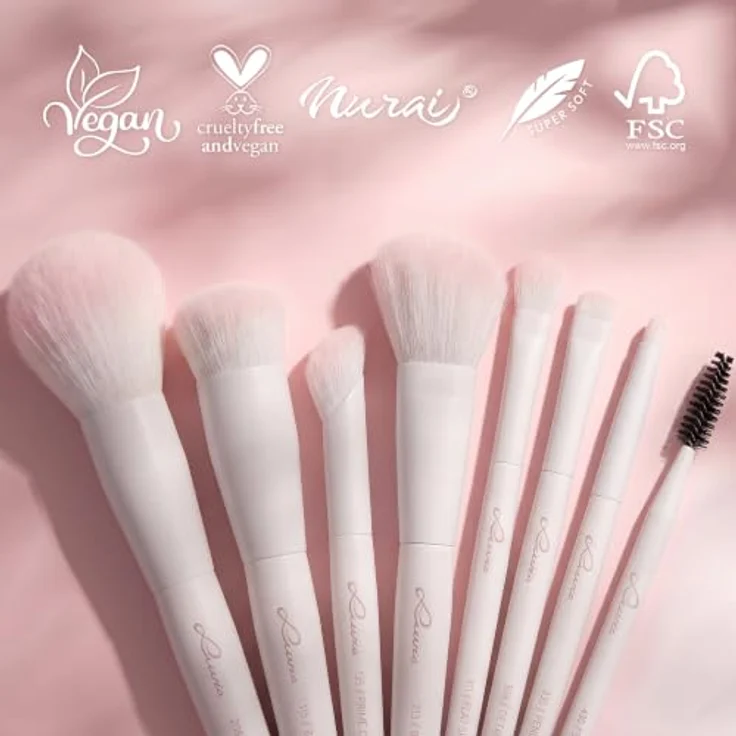 Luvia Soft Aura Brush Set, 9-teiliges Pinselset mit veganem Leder-Köcher, ultraweiche Nurai®-Fasern für natürliche Make-up-Ergebnisse – Bild 7