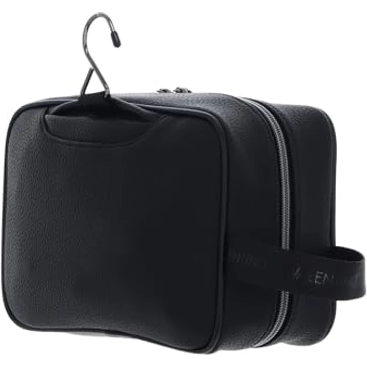 Valentino Efeo Soft Cosmetic Case with Strap Nero, Schicke Kosmetiktasche mit praktischem Haken zum Aufhängen, Maße: 24,5 x 16,5 x 9,5 cm – Bild 4
