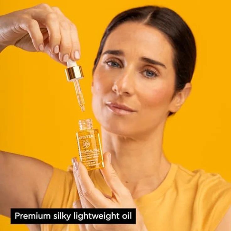 Apivita Beessential Oils Stärkendes & Feuchtigkeitsspendendes Hautergänzung Tagesöl 15ml - Verbessert die Schönheit der Haut, spendet Feuchtigkeit, stärkt die Hautbarriere – Bild 4