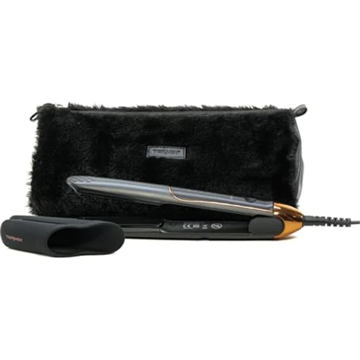 Termix Wild - Professionelles Haareisen Wild. Ionentechnologie mit Keramik- und Turmalinplatten. Perfektes Glätten und Natürliche Wellen und Locken. Temperaturregler Heiß In 45 Sek. Schwarz für seidig glattes Haar – Bild 4