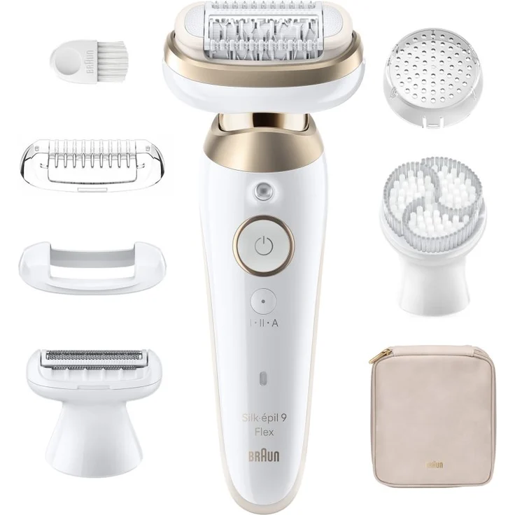 Braun Silk-épil 9 9-060 3D Epilierer für Nass- und Trockenrasur, mit flexiblem Kopf, präzise Haarentfernung