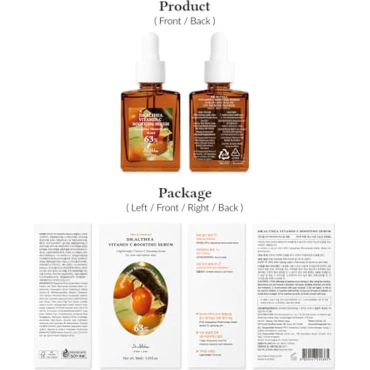 Dr. Althea Vitamin C Boosting Serum, Aufhellendes Gesichtsserum mit feuchtigkeitsspendender Wirkung, 30 ml – Bild 8