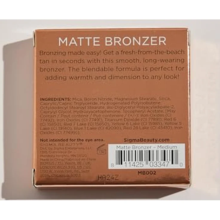 Sigma Beauty Matte Bronzer, Bronzer mit Matt-Effekt in Farbton Dark, 8 g – Bild 6