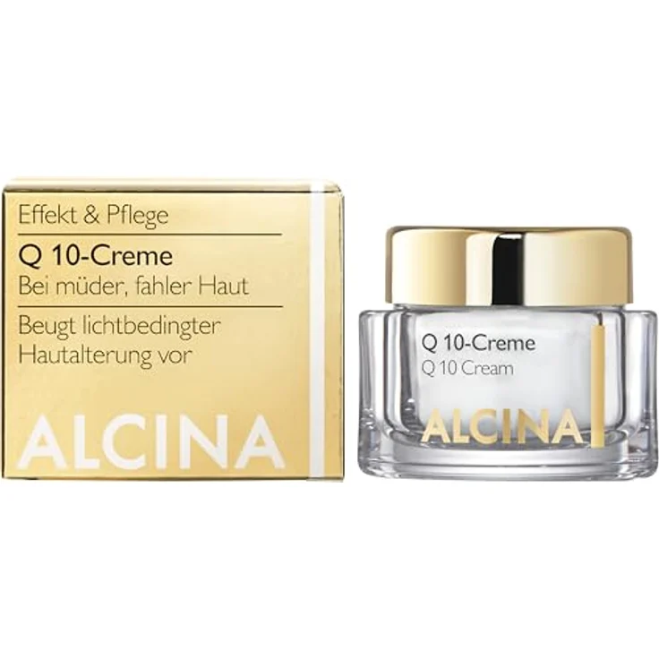 ALCINA Q10-Creme 50 ml - Anti-Aging Gesichtscreme mit Q10, Vitamin E und Sheabutter - Beugt lichtbedingter Hautalterung vor, für strahlend schöne Haut – Bild 3