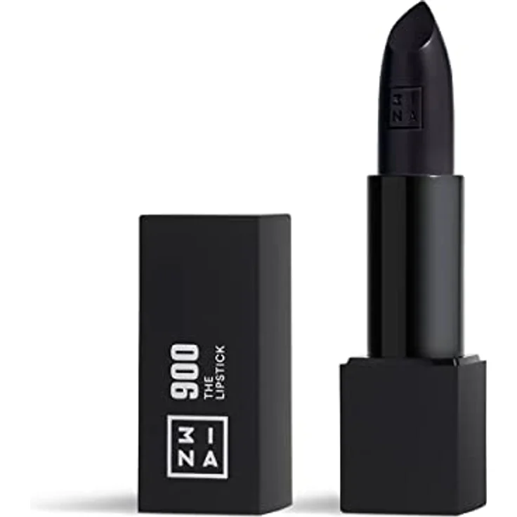 3INA The Lipstick Lippenstift, Farbton 900 - Black, hohe Pigmentierung, cremige Textur, 4,5 g, vegan – Bild 1