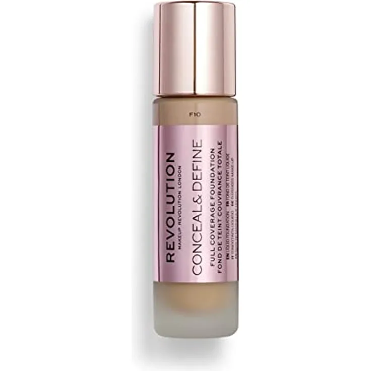 Makeup Revolution, Conceal & Define Grundierung, F10, 23ml