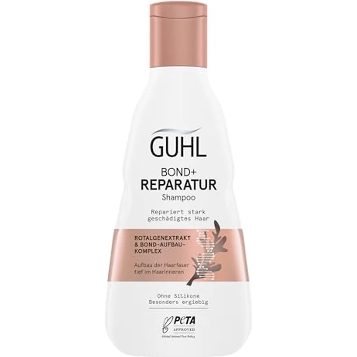 Guhl BOND+ Reparatur Shampoo, 250 ml - Repariert stark geschädigtes Haar, ohne Silikone, besonders ergiebig