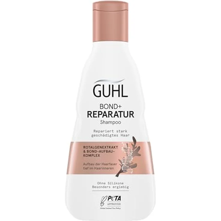 Guhl BOND+ Reparatur Shampoo, 250 ml - Repariert stark geschädigtes Haar, ohne Silikone, besonders ergiebig – Bild 1
