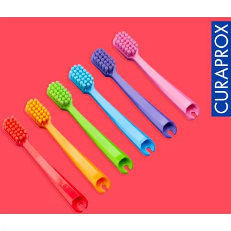 Curaprox Kids Travel Refill, Ersatz-Kopf für Kinderzahnbürsten, rot, 2er Pack mit feinen Borsten und lustigem Design – Bild 9