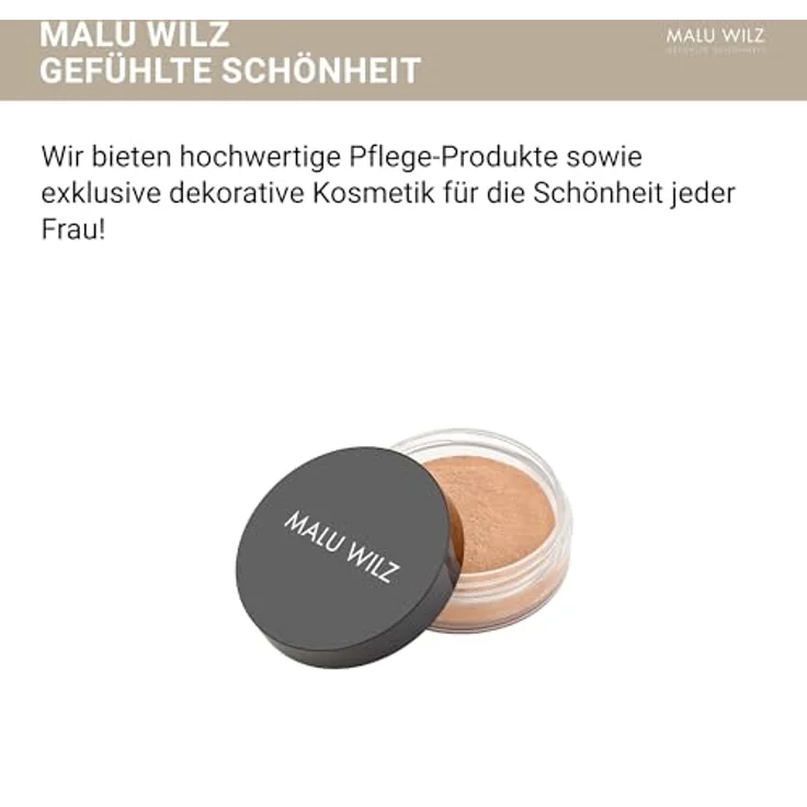 Malu Wilz Just Mineral Powder Foundation Nr.3 Sand Purity 15g I Mineral Puder Makeup I Puder Foundation für strahlenden Teint, auch für sensible Haut – Bild 2