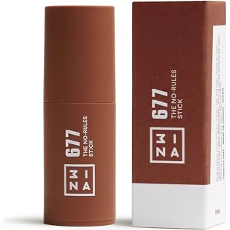 3INA The No-Rules Stick Highlighter 312 Blush, cremiger Farbton für Augen, Lippen und Wangen, Neutral Brown, 5 g – Bild 7