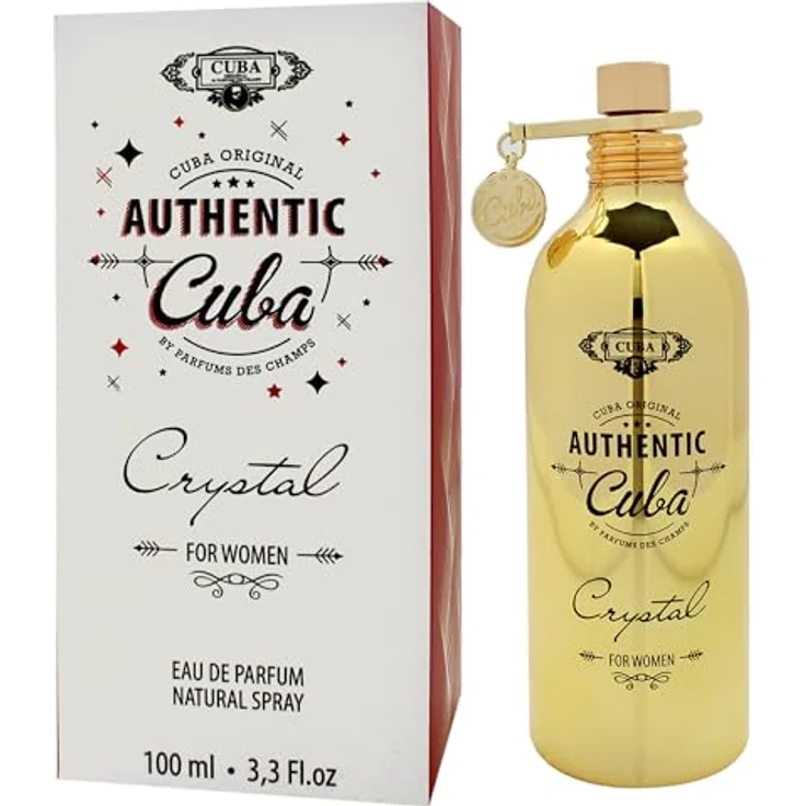 Cuba Authentic Crystal by Cuba for Women, Eau de Parfum, 100 ml - Bezaubernder Damenduft mit langanhaltender Frische, elegantes Flaschendesign – Bild 5