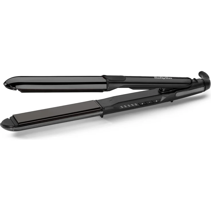 BaByliss Straight and Curl Haarglätter, Glätteisen mit Anti-Frizz Ionentechnologie, 5 Temperaturstufen bis 235°C, Edelstahl-Oberfläche