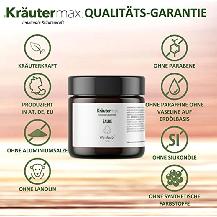 Weinlaub Salbe mit Rosskastanie Extrakt Creme 1 x 100 ml – Bild 3