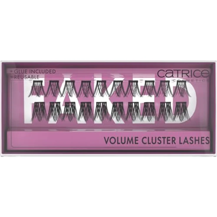 Catrice Faked Volume Cluster Lashes, künstliche Wimpern, Schwarz, Falsche Wimpern-Effekt, langanhaltend, vegan, 1er Pack (20pcs) – Bild 1