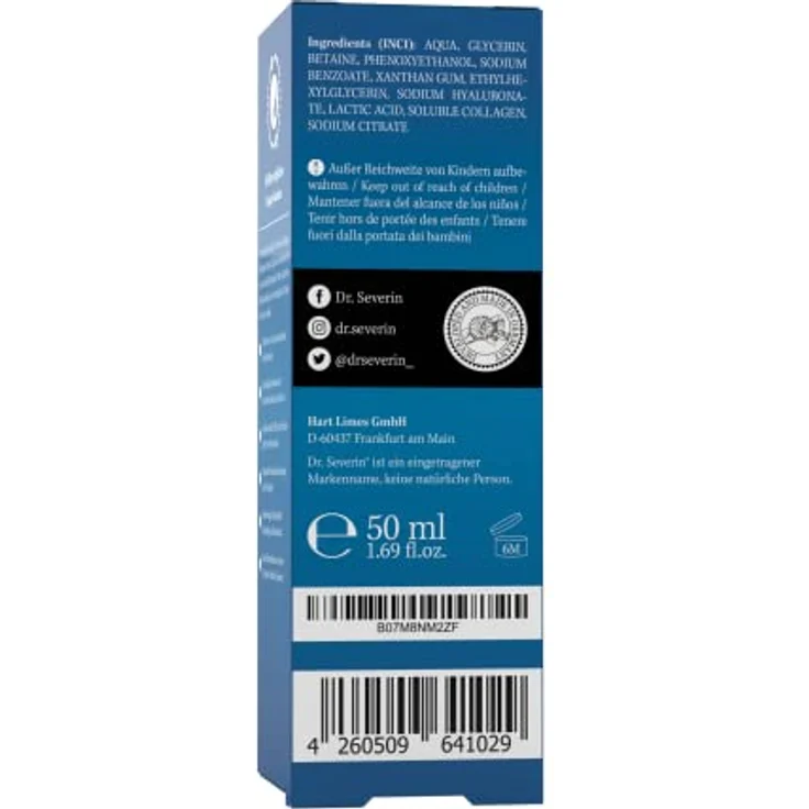 Dr. Severin Collagen Hyaluron Serum, Gesichtsserum mit maritimem Collagen und nieder- sowie hochmolekularem Hyaluron, 50 ml – Bild 5