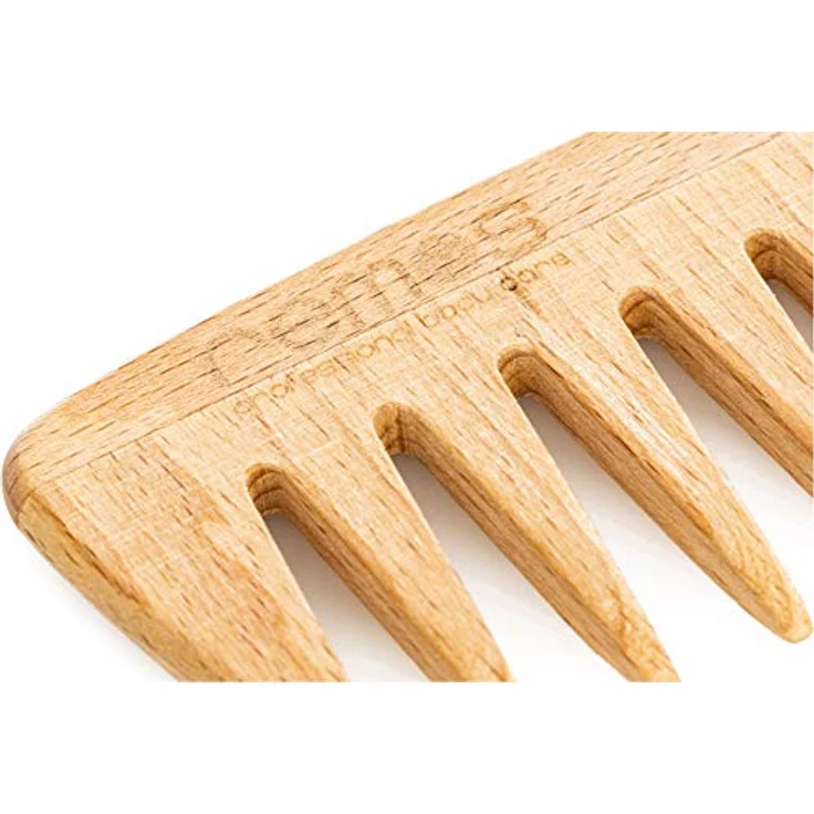 remos professional body care REMOS Haarkamm aus Buchenholz, 19 cm, mittel/feine Zahnung, antistatisch, hergestellt in Italien – Bild 2