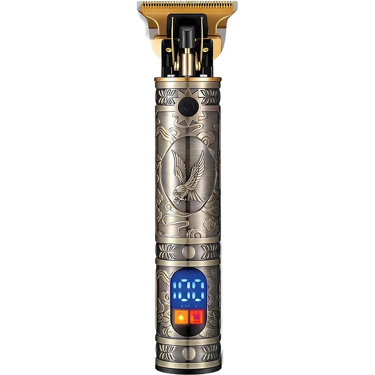 Sokany Bart- und Haarschneider Adler Design, präziser Trimmer mit LED-Display, wiederaufladbarem 1200mAh Akku, Bronze