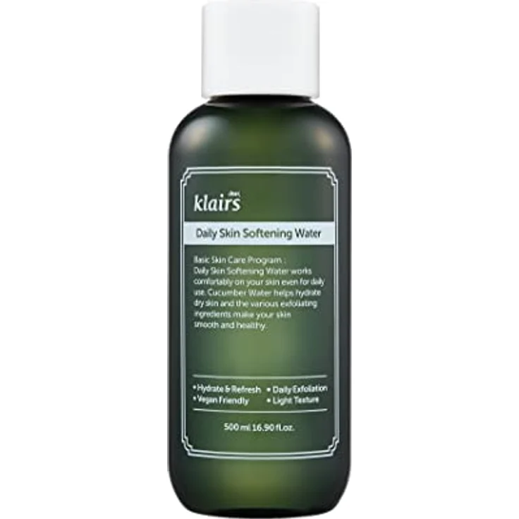 Klairs DAILY SKIN Softening Water 500 ml, sanftes Gesichtswasser für optimale Hautfeuchtigkeit – Bild 3