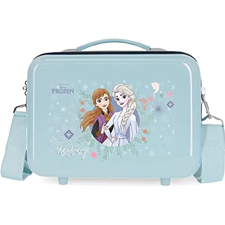Disney Frozen Own your destiny Anpassbarer Kulturbeutel mit blauem Schultergurt 29 x 21 x 15 cm starres ABS 9,14 l 0,6 kg