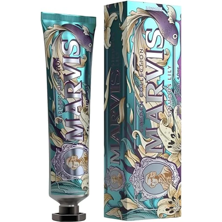 Marvis Sinuos Lily Limited Edition Zahnpasta, 75 ml, luxuriöse Zahnpasta zur Plaque-Entfernung mit langanhaltendem Frischegeschmack – Bild 1