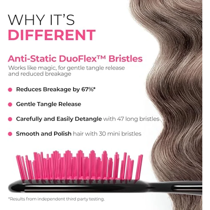 UNbrush Original Collection Detangling Hair Brush, sanfte Entwirrung für nasses und trockenes Haar, Blossom Pink, Unisex – Bild 3